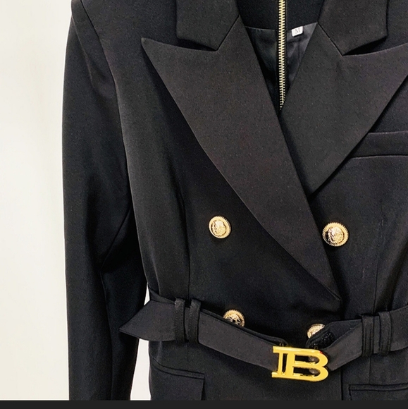 Balmain inspired long blazer/mini dress - Picture 3 of 7